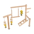 thumbnail image 2 of Natural Wooden Bird Ladder Small Parrots Cage Climbing Activity Play Gym Decoration, 2 of 7