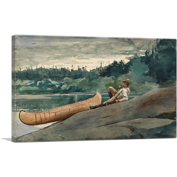 ARTCANVAS The Guide 1895 Canvas Art Print by Winslow Homer - Size: 26" x 18" (0.75" Deep)