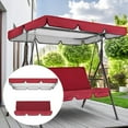 thumbnail image 3 of Ruroz Outdoor 3 Seat Swing Canopy Cover Replacement Waterproof Sunproof Swing Top+Chair Cover Set Swing Sunscreen Uv Protection for Patio Lawn Garden, 3 of 3
