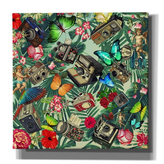 Epic Graffiti 'Tropic Fun Vintage 2' by Mark Ashkenazi, Canvas Wall Art, 37"x37"