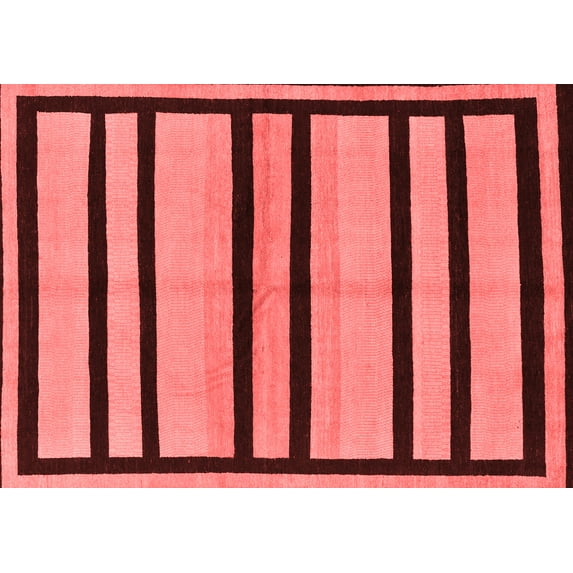 Ahgly Company Machine Washable Indoor Rectangle Abstract Red Modern Area Rugs, 2' x 3'