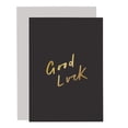 thumbnail image 1 of Tarjeta de felicitación Old English Co. Tarjeta Luck en negro y dorado, 1 of 3