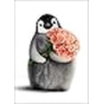 thumbnail image 2 of Penguin With Flower Bouquet Funny Valentine's Day Card By Avanti Press, 2 of 2
