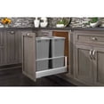 thumbnail image 3 of Rev-A-Shelf Double 50 Qt Cabinet Trash Cans and Pull Out System, Silver, 3 of 13