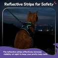 thumbnail image 5 of Pigo Cat Harness and Leash for Walking, Escape Proof Soft Adjustable Vest Harnesses for Cats, Easy Control Breathable Reflective Strips Jacket, Green, 5 of 10