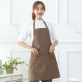 thumbnail image 2 of Cocina Delantal Lienzo Cubierta protectora impermeable Simple CashrowARS Delantales Trabajo Ropa de trabajo con bolsillo para restaurante Cafetería Oscuro Caqui Eigraketly HA011665-04, 2 of 7