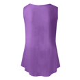 thumbnail image 5 of cocolona Womens Summer Tank Tops Crew Neck Sleeveless Loose Shirts Fashion Casual Solid Color T-shirt Blouse XL, 5 of 6