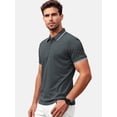 thumbnail image 3 of Cadmus 3 Pack Men's Quick Dry Golf Polo Shirts Lightweight Breathable Collared Casual Shirts,8878,Black+Grey+Navy Blue,L, 3 of 6