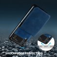 thumbnail image 2 of Premium PU Leather Flip Folio Case for Samsung Galaxy Z Flip 4, [One-Piece] [Anti-Slip] [Scratch Resistant] Slim Flexible Protective Card Slot Shockproof Wallet Cover - Blue, 2 of 16