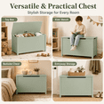 thumbnail image 6 of Miniyam Toy Storage Bench with Lid, Kids Toy Box and Storage Chest for Bedroom, Playroom, Nursery, Green, 6 of 8