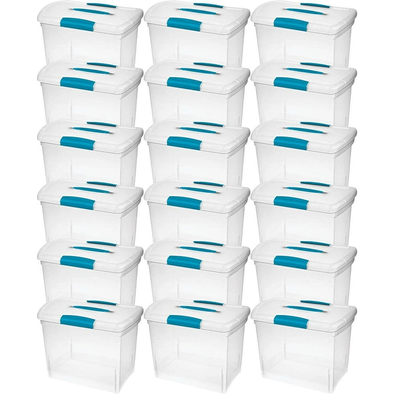 Sterilite Large Nesting ShowOffs File Box, Clear, with Latches