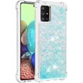 thumbnail image 3 of Compatible with Samsung Galaxy A71 Case Glitter Luxury Cute Love Liquid Quicksand Clear TPU Girls Women Stylish Bumper Shockproof Protective Case for Samsung Galaxy A71 Star Blue YB, 3 of 12