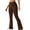 Coffee, variant on QATAINLAV Womens Flare Leggings Fold Over High Waist Yoga Pants Buttery Soft Bell Bottom Leggings Solid Casual Y2K Sweatpants Gifts for Mom Brown L