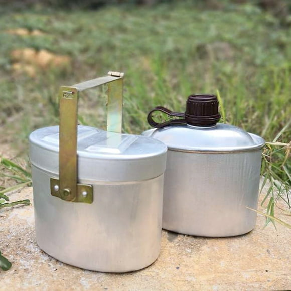 Outdoor Canteen,And Cover Outdoor Mess Kit Picnic Cup And Cover Canteen Set With Cup And Set With Cup Outdoor Cookware Mess Portable Cookware Mess Kit Cover Outdoor Cookware Eryue Yubz Hxber