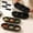 Black1, variant on LWVITH 4 Pack Multi-Grid Seasoning Dishes, Plastic Compartment Dipping Sauce Plates, Soy Vinegar Condiment Tray for Hot Pot Barbecue Sushi Dumplings, Appetizer Snack Server for Home Restaurant Party