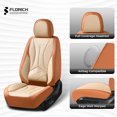 thumbnail image 6 of FLORICH Leather Car Seat Covers, Waterproof Front Seat Covers for Cars, Automotive Seat Protector Fit for Most Car SUV Truck, Brown & Beige, 6 of 7