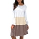 thumbnail image 2 of Vestido casual con bloques de color,Vestido de manga larga para mujer, Vestido corto plisado y fluido, Vestido de manga larga, Durabilidad mejorada, 2 of 6