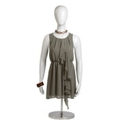 SSWBasics Female Glossy White ½ Body Mannequin with Base - 54"H - Female Mannequin Torso