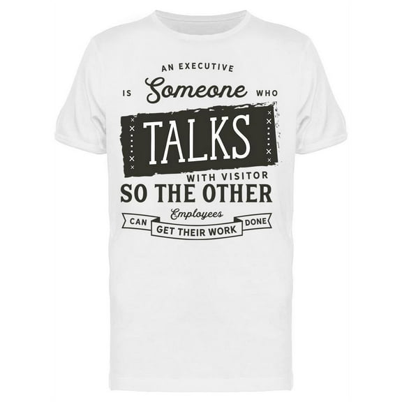 Who Talks With Visitors T-Shirt Men -Image by Shutterstock Men T-Shirt, Male Large