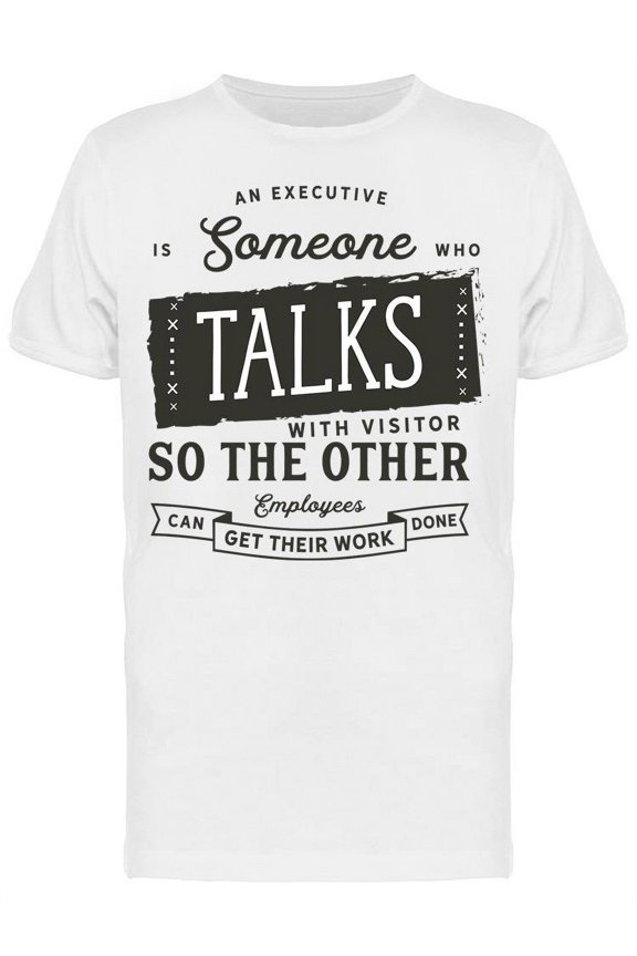 Who Talks With Visitors T-Shirt Men -Image by Shutterstock Men T-Shirt, Male Medium