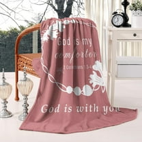 God Is My Comforter Blanket - Scripture Blanket with Healing Caring Inspirational Faith Prayer Religious Gifts for Women Christian Bible Verse Throw Blanket 50 X 60 Inch