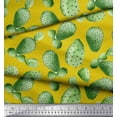 thumbnail image 2 of Soimoi Yellow Cotton Duck Fabric Cactus Tree Print Fabric by the Yard 56 Inch Wide, 2 of 3
