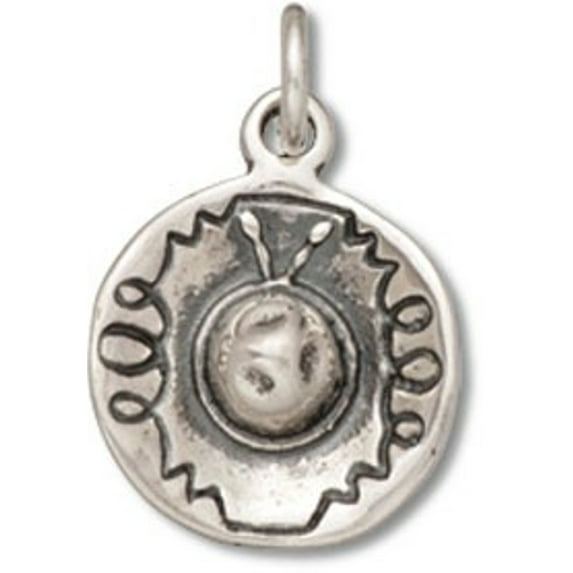 Sterling Silver 20" .8mm Box Chain 3D Spanish Sombrero Pendant Necklace