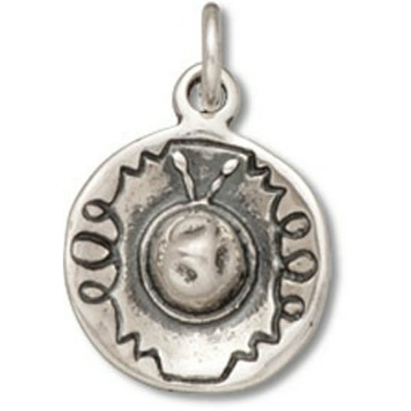 Sterling Silver 16" .8mm Box Chain 3D Spanish Sombrero Pendant Necklace