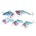 thumbnail image 1 of Nimomo Señuelo De Pesca Artificial, Placa De Hierro, Cebo con Ranura para Sangre Láser, Anzuelo Triple para Pesca En Agua Dulce Y Salada, 5 Uds.(Rosa y Verde), 1 of 5