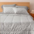 thumbnail image 3 of Dawn Geometric 7-Piece Olivia Gray Bed in a Bag, Queen, 3 of 6