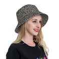 thumbnail image 4 of Balery Alphabet Sun Hats for Men Women Bucket Hat UPF 50+ Buckey Hat Boonie Hat Foldable UV Protection Hiking Beach Fishing Summer, 4 of 9