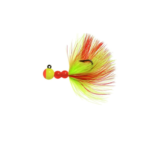 BEAU MAC STEELHEAD AND SALMON JIG DOUBLE BEAD JIG - CHRT/FL 1/4 OZ