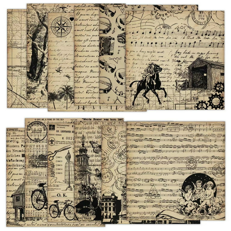 Vintage Scrapbook Background Paper · Creative Fabrica
