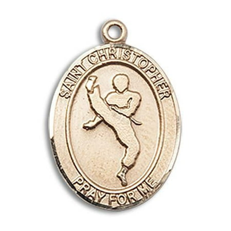 - St. Christopher / Martial Arts Medal in 14 KT Gold Filled
