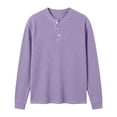 thumbnail image 4 of Tisuna Mens Fall T-Shirts Quick Dry Henley Neck Tops Men Solid Shirts For Workout Gym Size Xl, 4 of 4