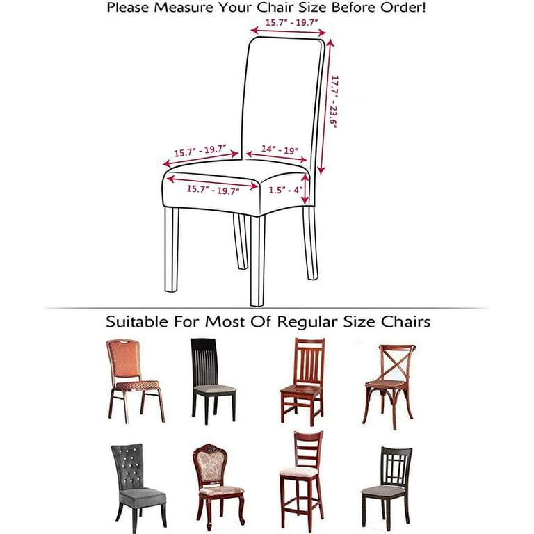 Chair Slipcover AUCHEN Stretch Printed Patterns Dining Chair Cover Set of 2 Parsons Chair Protector Cover for Dining Room Furniture Protector Cover