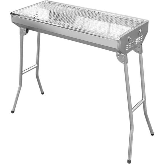 Portable Charcoal Grill,Fold BBQ Grill,Stainless Steel Folding BBQ Grill and Smoker, Barbecue Grill for Outdoor Cooking Camping Hiking Picnics Garden Beach Party BBQ Tools