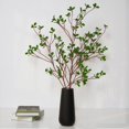 thumbnail image 4 of 3 piezas 34 '' Ramas verdes de eucalipto artificial Ramas de Ficus artificiales Aerosol de hojas Ramas de eucalipto de imitación Banyan Ficus Twig Plants para boda en casa, 4 of 5