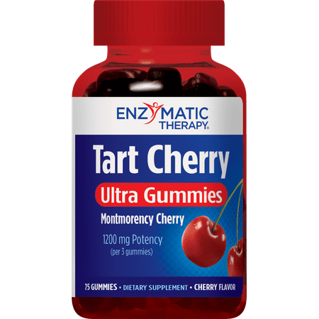 Enzymatic Therapy Tart Cherry Ultra Gummies Montmorency Cherry 1200 mg 75 Ct