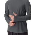 thumbnail image 4 of Pinspark 2 Pack Men's Rash Guard Shirts with Thumb Holes Lightweight UPF 50+ Long Sleeve Sun Shirt Quick Dry Fishing Shirt for Men, 4 of 7