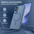 thumbnail image 2 of for Samsung Galaxy S25 Edge Case Compatible with MagSafe, Ultra Slim Anti-Fingerprint TPU+PC Material Hybrid Shockproof Back Cover, Lightweight Anti-Scratch Drop Protective Phone Case - Blue, 2 of 6