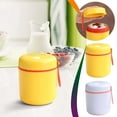 thumbnail image 1 of Fiudx Vaso Térmico de Acero Inoxidable 304, Apto para Uso Alimentario, Capacidad de 500 Ml, Tapa Hermética, Incluye Cuchara, Ideal para Uso Doméstico y Escolar, Recipiente Versátil para El Desayuno,, 1 of 7