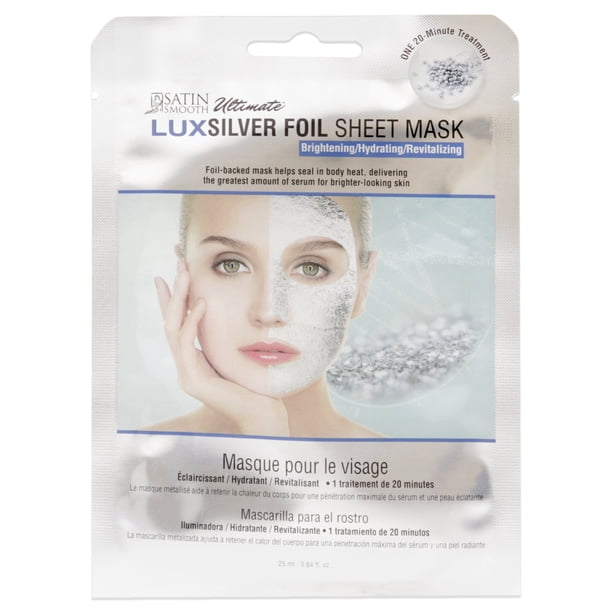 Mascarilla en lámina de aluminio Satin Smooth Ultimate LuxSilver para mujeres 1 unidad Máscara 1 Pc