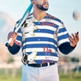 thumbnail image 5 of KLL Bulldog Friend for Men's Baseball Shirts,Short Sleeve Casual Shirts Button Down Shirt for Men Beach Summer Wedding Shirt-XX-Large, 5 of 7
