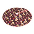 thumbnail image 2 of Bingfone Christmas Tree Skirt Mat Christmas Decoration Interior 36" -cool rock Skull record, 2 of 6