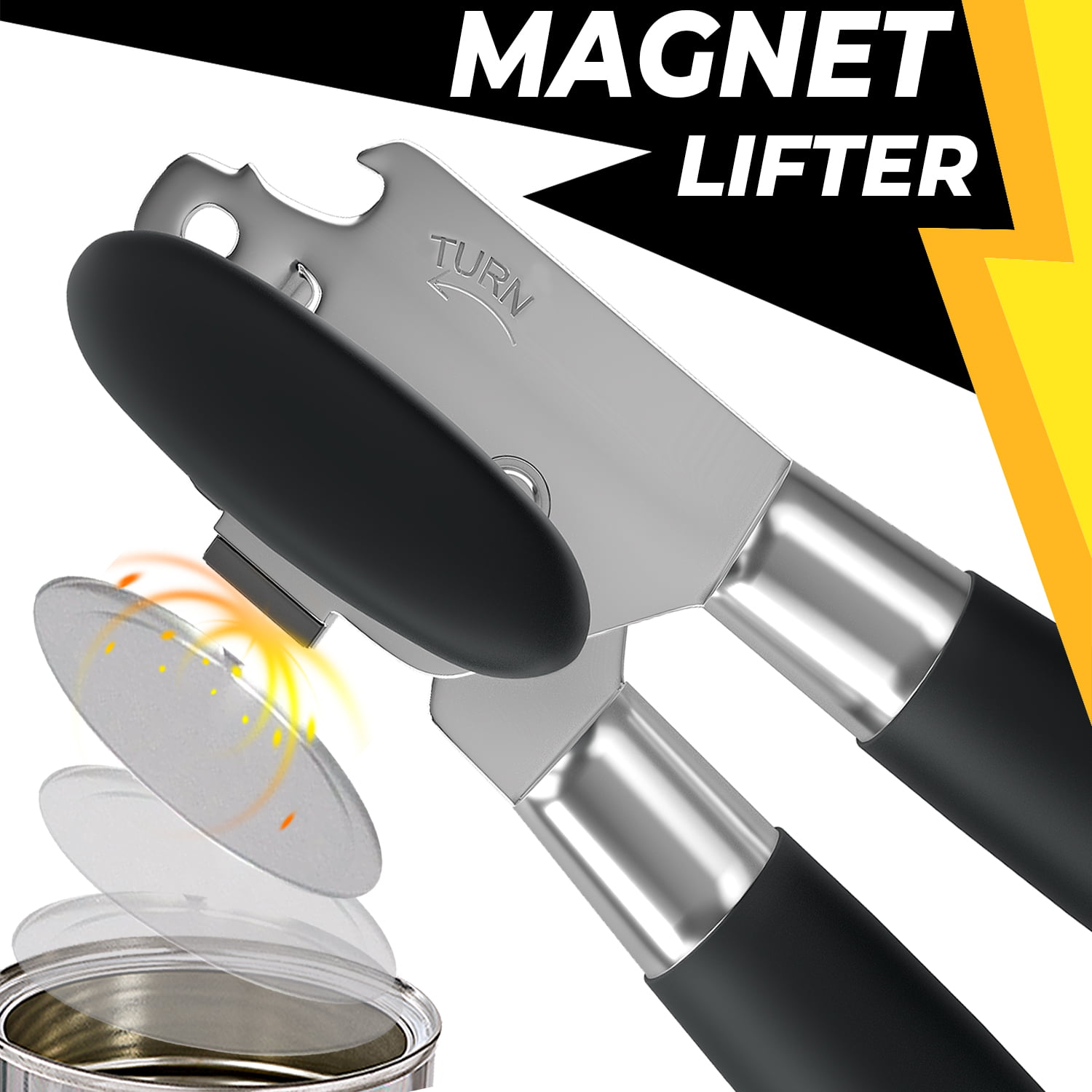 Can Opener with Magnet lifter, Manual-Efficient Smooth Edge Safe Blade –  GRILLART U.S. by Weetiee