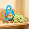 thumbnail image 6 of Mystery Dumpling Plush Blind Box, Surprise Stuffed Dumpling, Novelty Collectible Stuffed Animal Squeezable Stress Relief Plushie for Birthday Holiday Party Favors - Green, 6 of 10