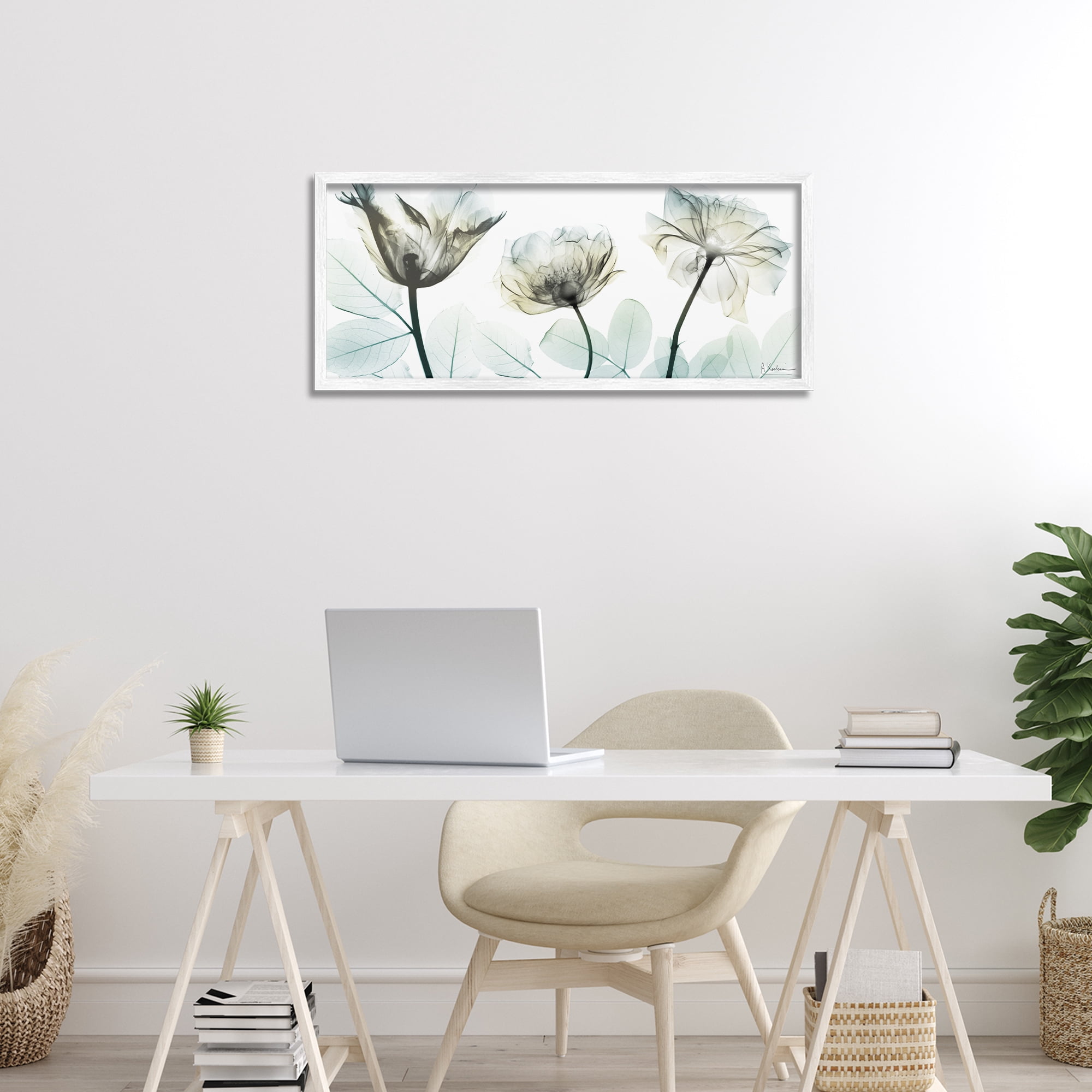 Stupell Industries Jewel of Passion Flowers White Framed Giclee Art, design by Albert Koetsier