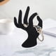 thumbnail image 4 of Organizador de anillos y joyas con modelo de mano, expositor de pulseras, collares y anillos de terciopelo. Terciopelo negro, 4 of 9