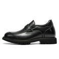 thumbnail image 3 of CMR CHAMARIPA Men's Height Increasing Loafers - Black Leather Business Casual Shoes 8CM, 3 of 10